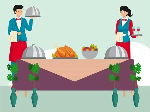 Buffet Concept Illustration Stock Illustration