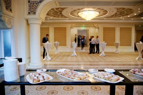 Buffet at the conference 스톡 사진