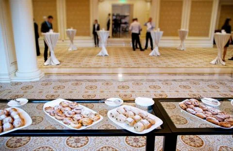 Buffet at the conference 스톡 사진