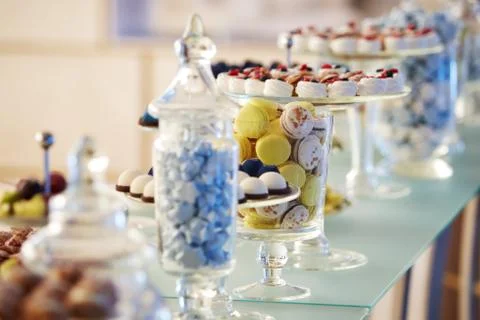 Buffet cupcakes sweets Foto stock