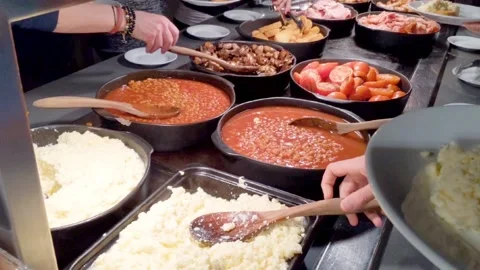 Buffet English Breakfast Stock Footage 148179284
