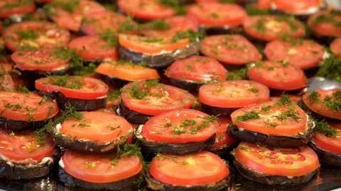 Buffet the food is beautifully on the table Video stock 118823016