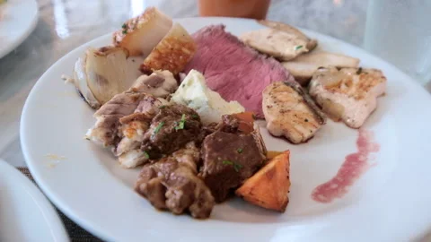 Buffet Food Lunch all you can eat buffet | Stock Video | Pond5