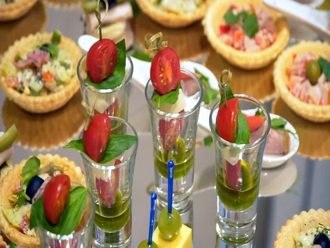 Buffet: meals are beautiful on the table Видео 80227821