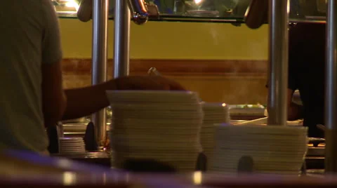 Buffet pan right Stock Footage 41256606