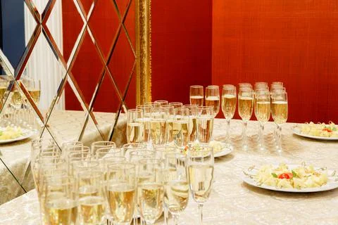 The buffet at the reception. Fotos Stock