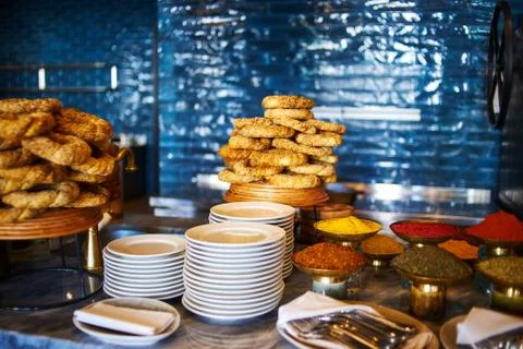 Buffet reception snacks Stock Photos