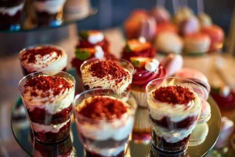 Buffet reception snacks 스톡 사진