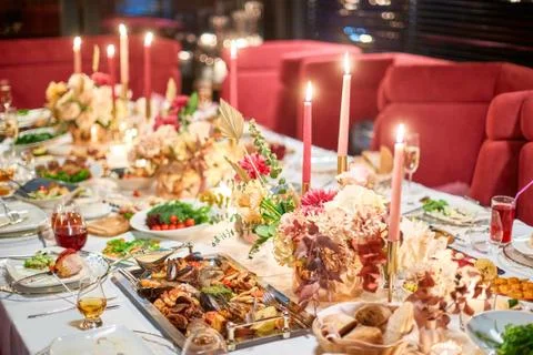 Buffet reception snacks Foto stock