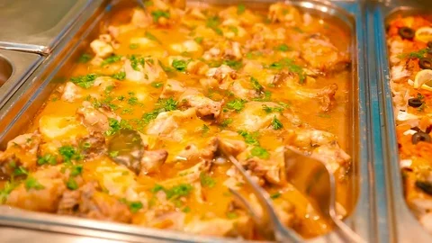 Buffet in the restaurant. Stock Footage 75563162