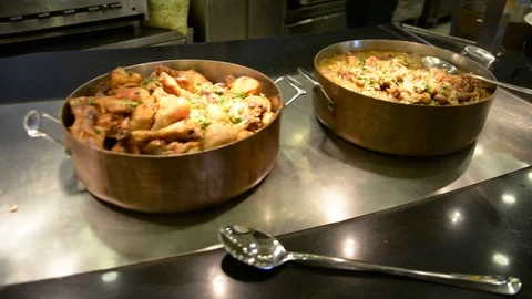 Buffet restaurant, the hotel restaurant Video stock 97830721