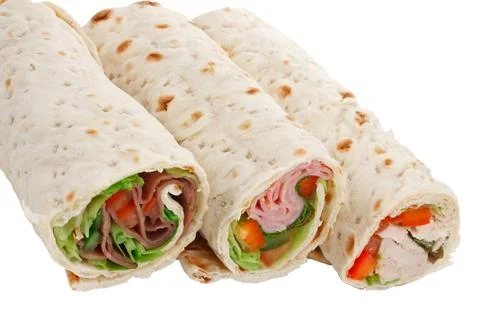 Buffet of sandwich wrap Stock Photos