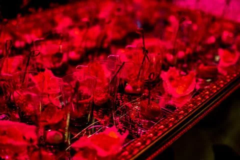A buffet table with appetizers Stock Photos