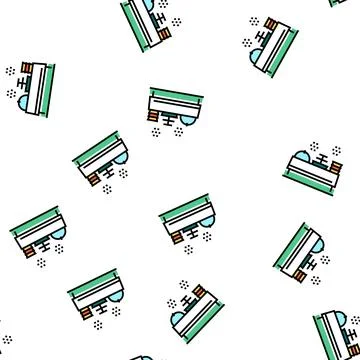 Buffet table with food vector seamless pattern イラスト素材