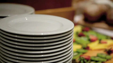 Buffet Table Stock Footage 36053286