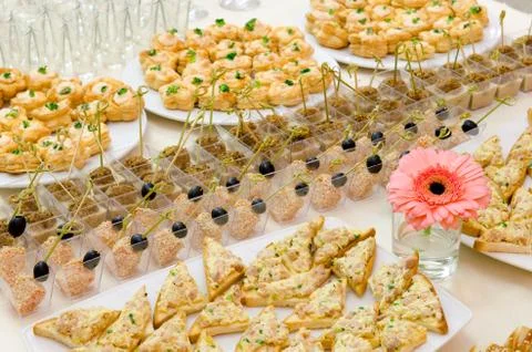 Buffet table Stock Photos