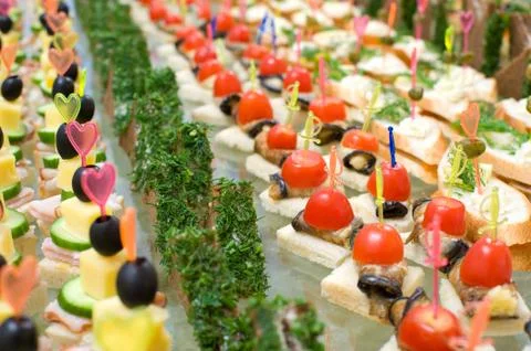 Buffet table Stock Photos
