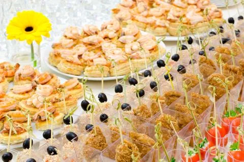 Buffet table Stock Photos