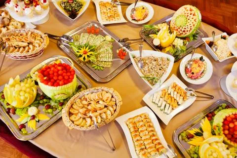 Buffet table Stock Photos