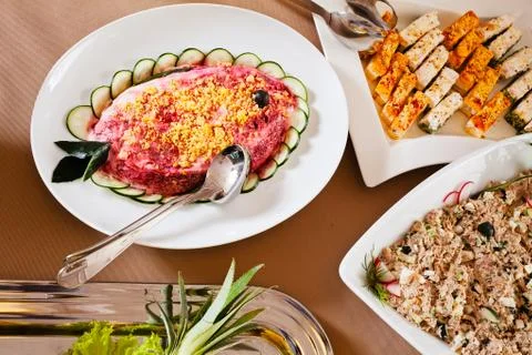 Buffet table Stock Photos