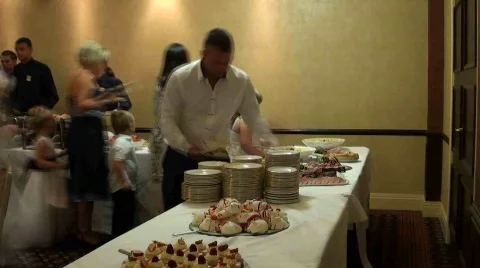 Buffet time lapse Stock Footage 846611