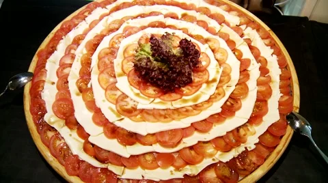 Buffet with tomatoes and cheese Video stock 52496557