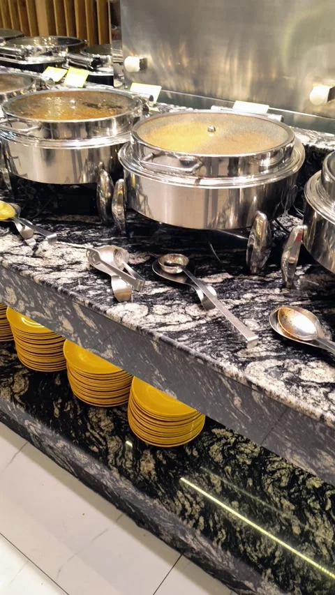 Buffet Tray Placement Stock Footage 316743626