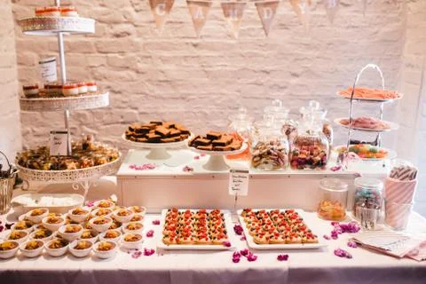Buffet wedding drink snack Stock Photos