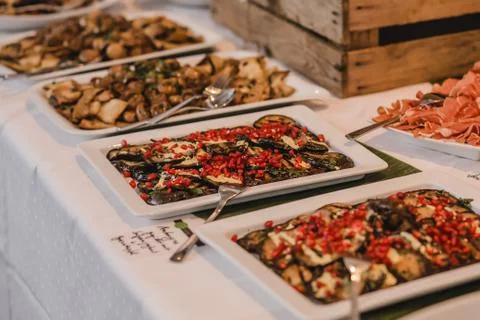Buffet wedding drink snack Foto stock