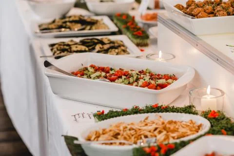 Buffet wedding drink snack Stock Photos