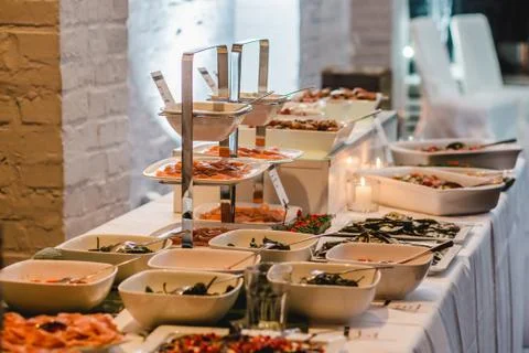 Buffet wedding drink snack Foto stock