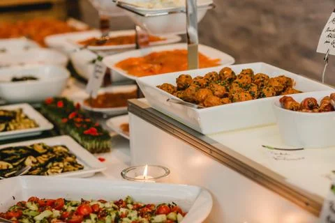 Buffet wedding drink snack Stock Photos
