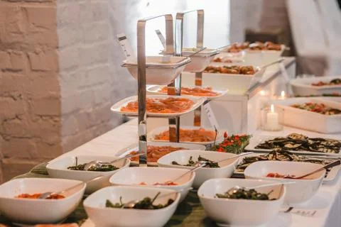 Buffet wedding drink snack Stock Photos