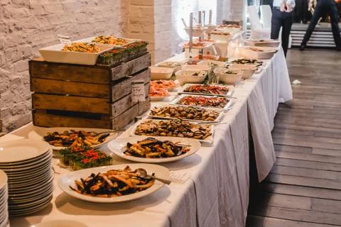 Buffet wedding drink snack Foto stock