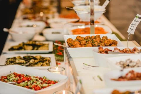 Buffet wedding drink snack Stock Photos