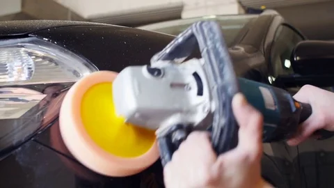 Buffing Car Stand Stock Footage 72114228