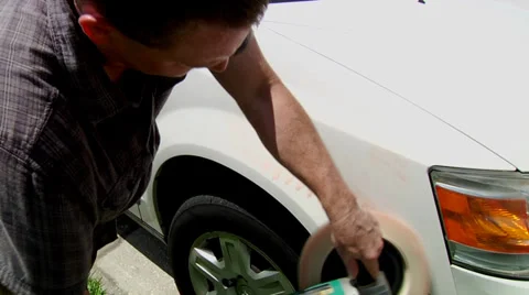 Buffing Van Fender Stock Footage 28915742