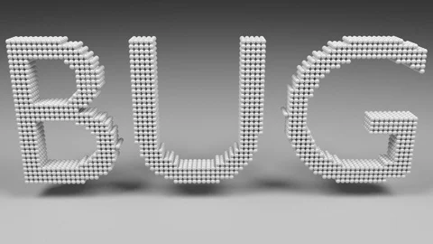 BUG - 3D Text Stock Footage 128189450