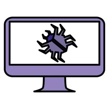 Bug animal in desktop イラスト素材