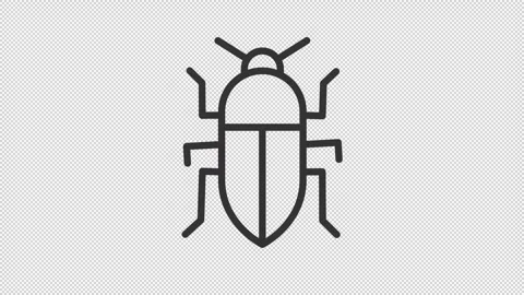 Bug animated icon Stock Footage 276206137