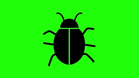 Bug animated icon. Insect line animation.Creeping creature. Crop damage reas Stock Footage 312041068