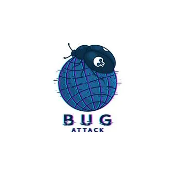 Bug attack logo template Stock Illustration
