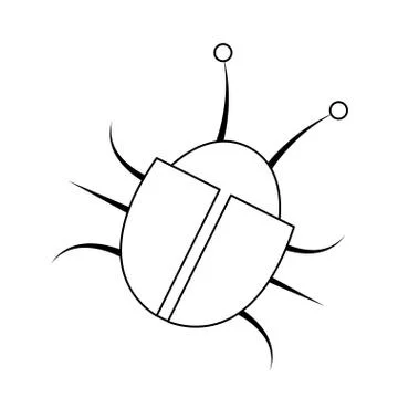 Bug beatle icon image Stock Illustration