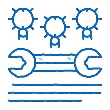 Bug Beetle Coding System doodle icon hand drawn illustration Stock Illustration