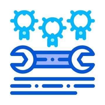 Bug Beetle Coding System Vector Thin Line Icon Illustrazione stock