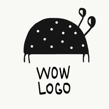 Bug black and white logo Stock Illustration