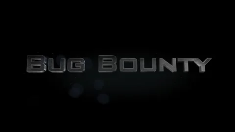 Bug Bounty title 3D metal text on black alpha channel background Stock Footage 301066539
