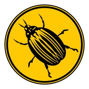 Bug button. Illustrazione stock