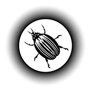 Bug button. Stock Illustration