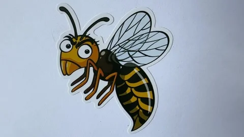 Bug Cartoon Character Stickers on White Background Vídeos de archivo 312861254